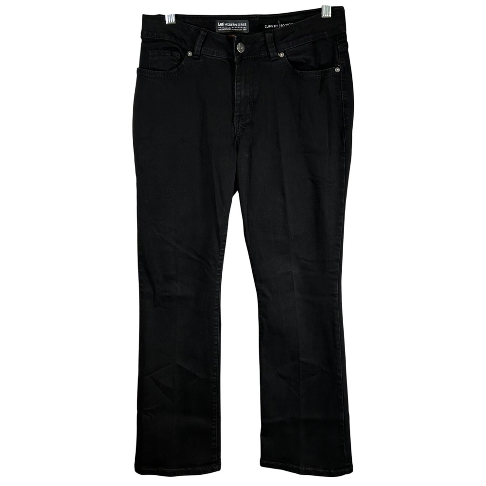 Lee Modern Series Curvy Fit Bootcut Jeans Black Size 8 Short‎